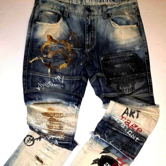 Vintage Americana Other - Vintage Americana Distressed Jeans | 34 x 32 Vintage Americana Other - Vintage Americana Distressed Jeans | 34 x 32